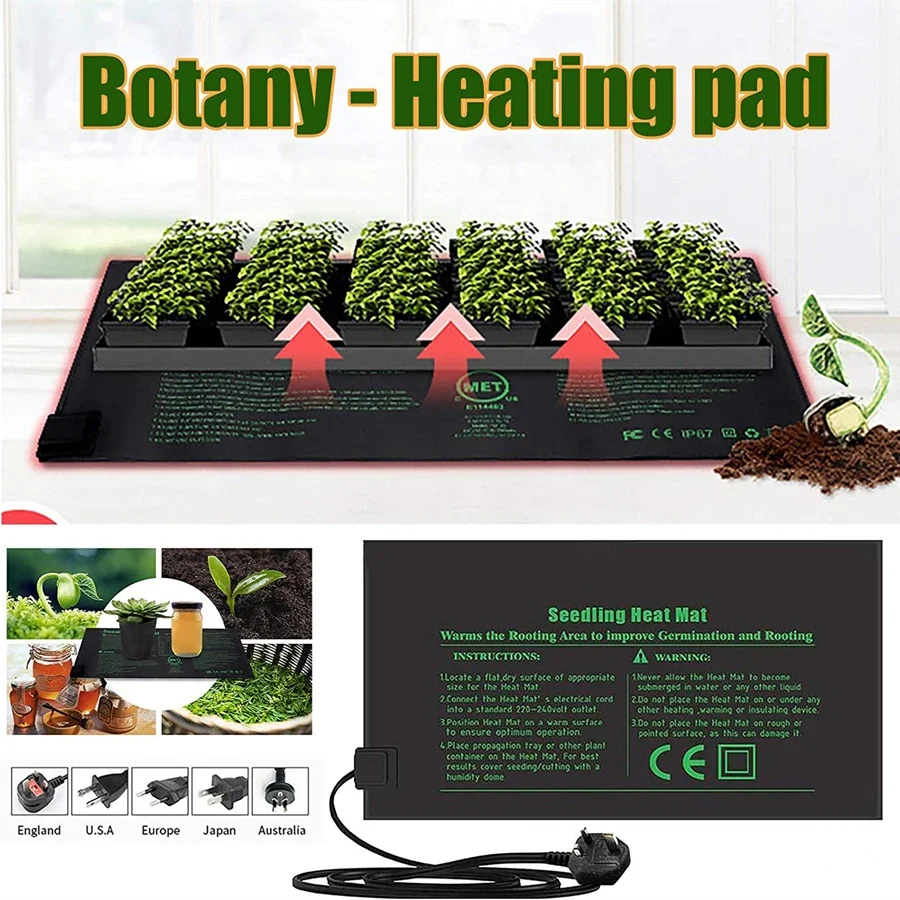 4 ukuran 220V EU Plug benih al - Seedling Heat Mat ulasan dan harga