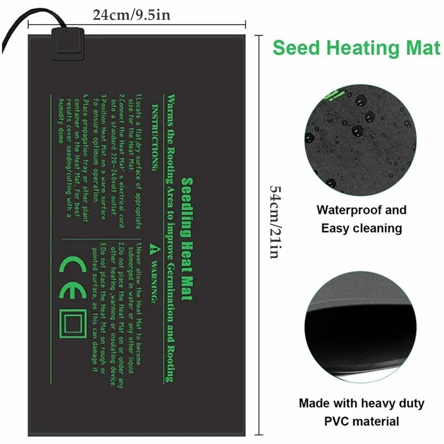 4 ukuran 220V EU Plug benih al - Seedling Heat Mat ulasan dan harga