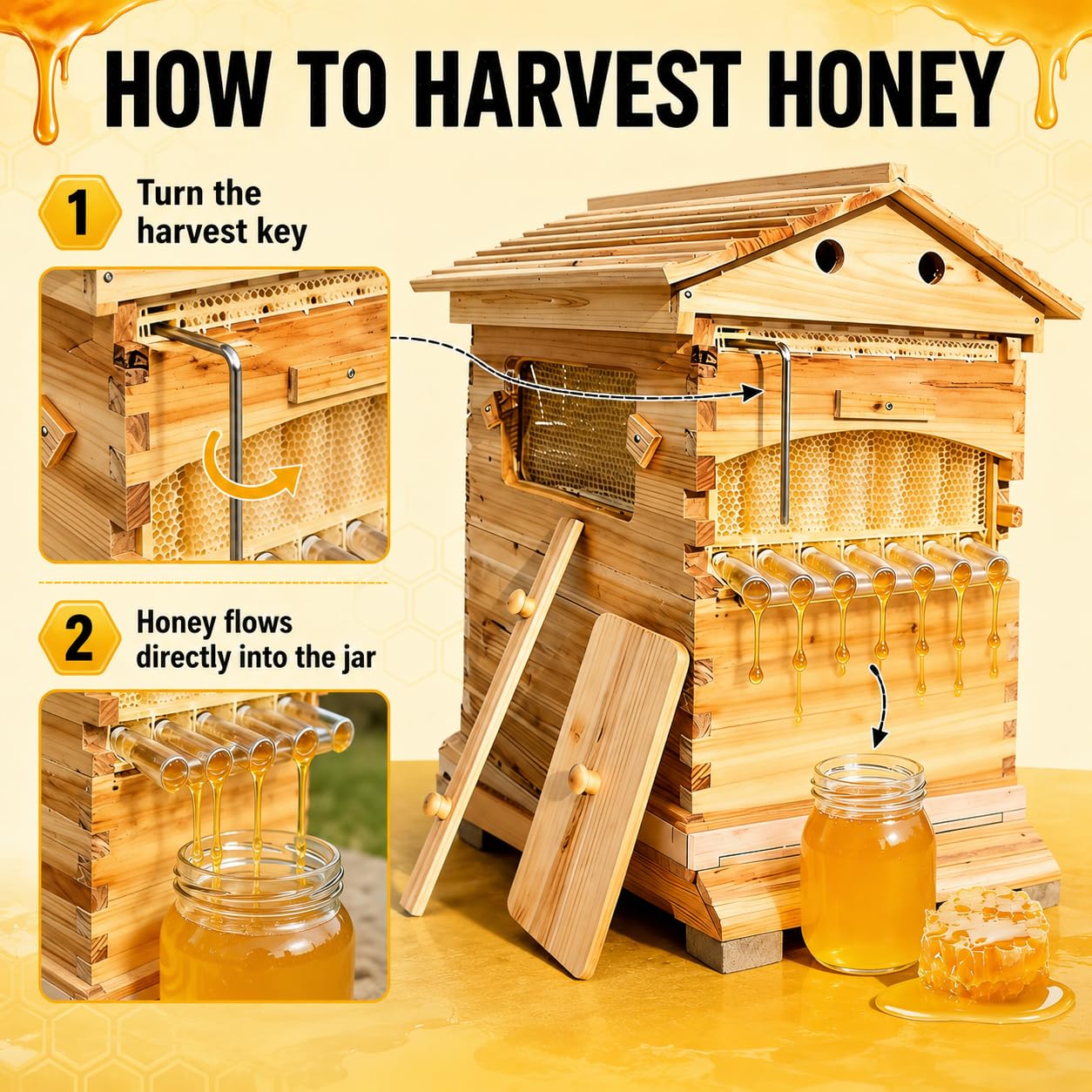 Kotak Lebah Kayu dengan Sistem - Beehive Frame Wax ulasan dan harga